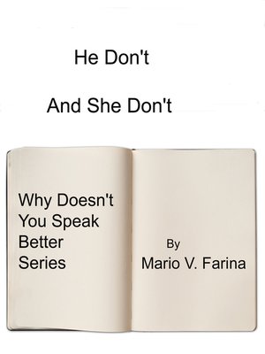 cover image of He Don't and She Don't